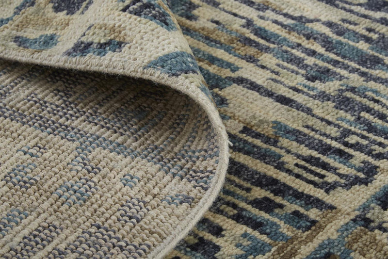media image for Scottsdale Hand Knotted Blue and Beige Rug by BD Fine Roll Image 1 214