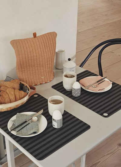product image for placemat stripe anthracite 2 pcs pack design by oyoy 2 76