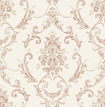 product image for Glenda Copper Floral Damask Wallpaper 87
