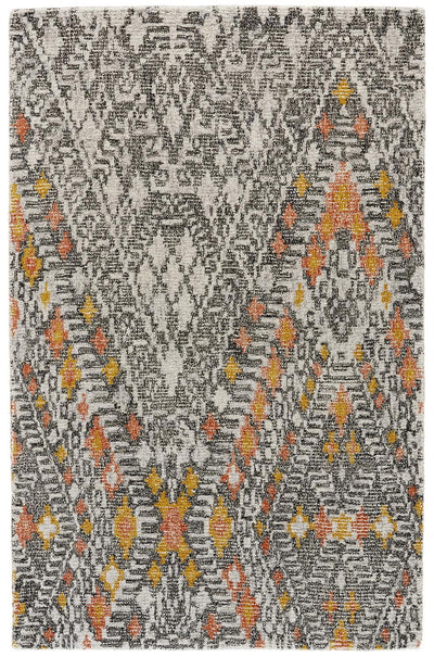product image of Binada Hand Tufted Gray and Orange Rug by BD Fine Flatshot Image 1 53