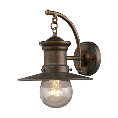 product image of Maritime 1-Light 12 x 11 x 9 Outdoor Wall Lamp in Hazelnut Bronze by BD Fine Lighting 55