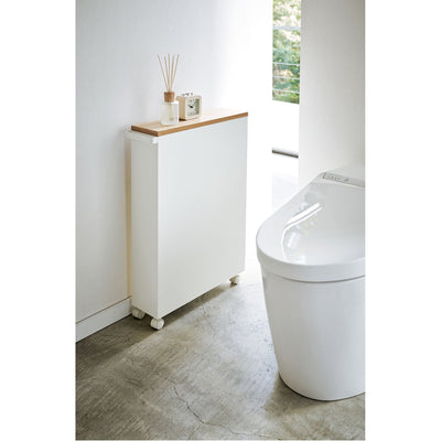 product image for Tower Rolling Slim Bathroom Cart With Handle by Yamazaki 29
