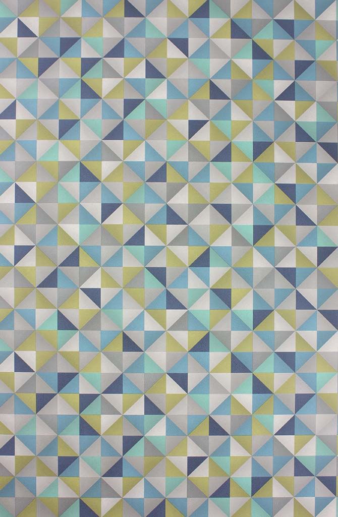 media image for Zirconia Wallpaper in blue tones and yellow from the Belvoir Collection by Osborne & Little 22