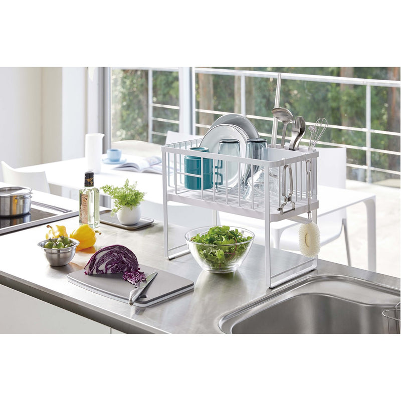 media image for Tower Two-Tier Customizable Dish Rack by Yamazaki 259