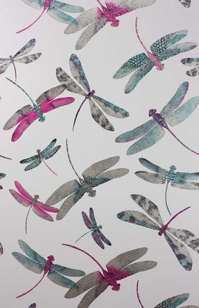 product image for Dragonfly Dance Wallpaper in multi-color from the Samana Collection by Matthew Williamson 5