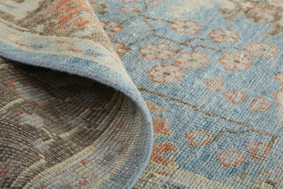 product image for Bennet Hand Knotted Blue and Brown Rug by BD Fine Roll Image 1 43