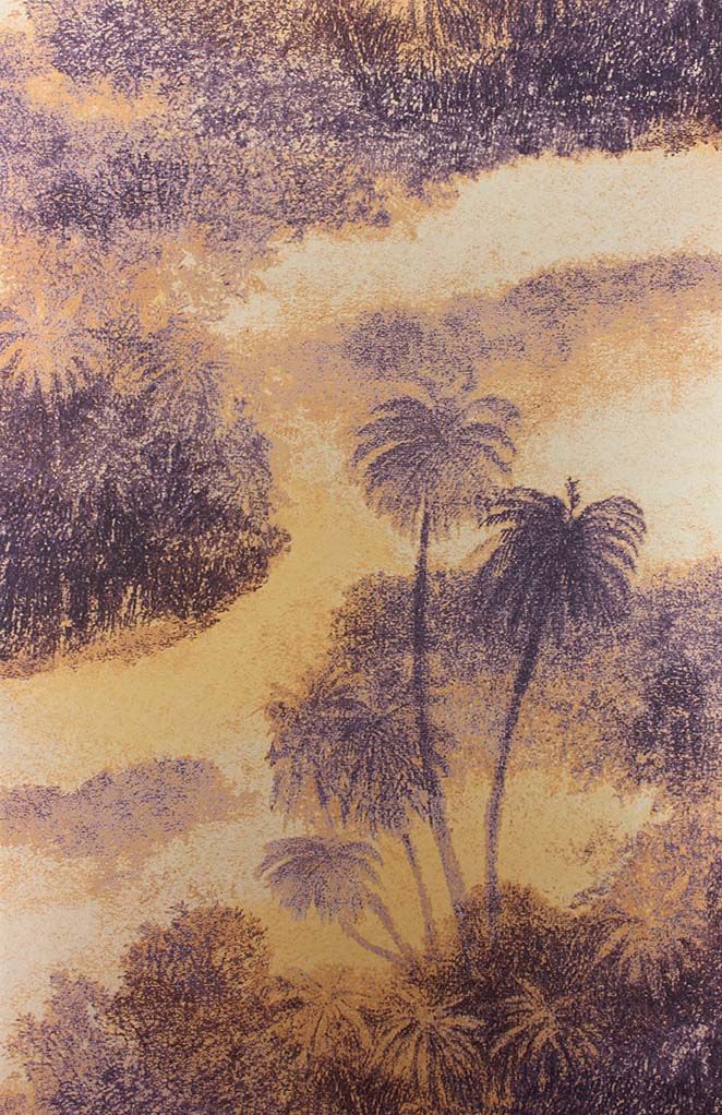 media image for Cocos Wallpaper in beige and purple from the Samana Collection by Matthew Williamson 26