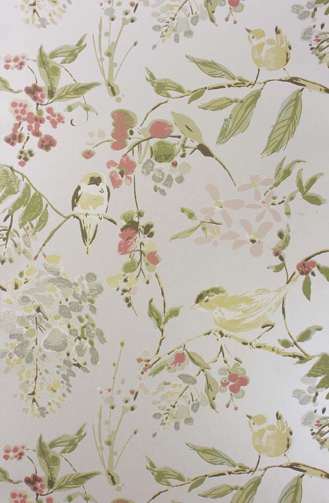 media image for Sample Penglai Wallpaper in Pastel gray from the Cathay Collection by Nina Campbell 268