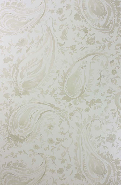 product image for Pamir Wallpaper in silver from the Cathay Collection by Nina Campbell 65