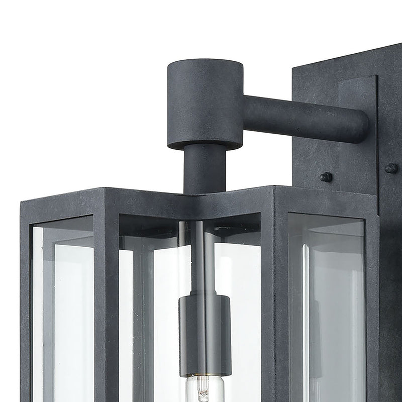 media image for Bianca 1-Light 20 x 12 x 10 Sconce in Aged Zinc with Clear by BD Fine Lighting 237