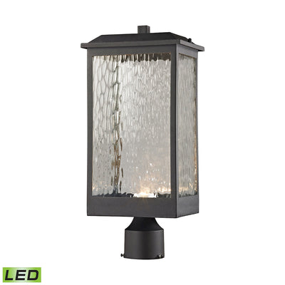 product image of newcastle 1 light outdoor post light by elk 45204 led 1 590