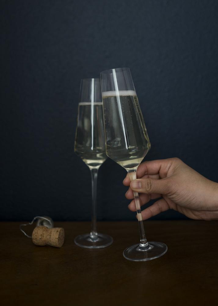 media image for angled crystal champagne flutes 6 251