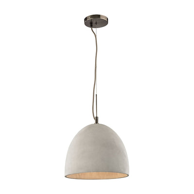 product image of Urban Form 1-Light 11 x 12 x 12 Mini Pendant in Black Nickel with Natural Concrete Shade by BD Fine Lighting 518