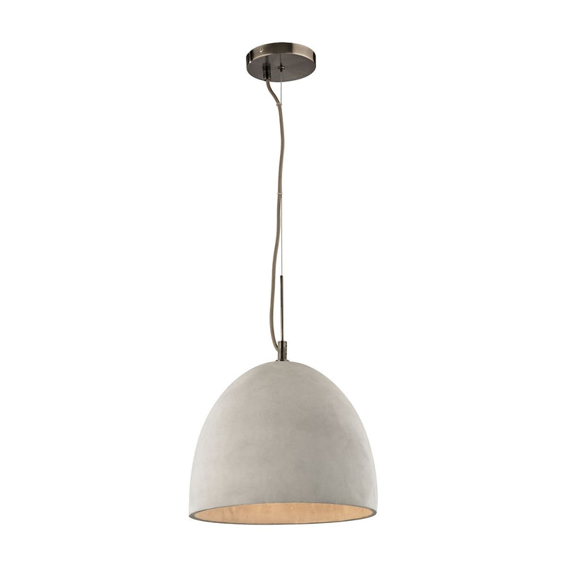 media image for Urban Form 1-Light 11 x 12 x 12 Mini Pendant in Black Nickel with Natural Concrete Shade by BD Fine Lighting 25