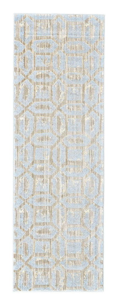 product image for Carini Blue and Taupe Rug by BD Fine Flatshot Image 1 75