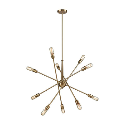 product image of Delphine 10 Chandelier in Satin Brass 558