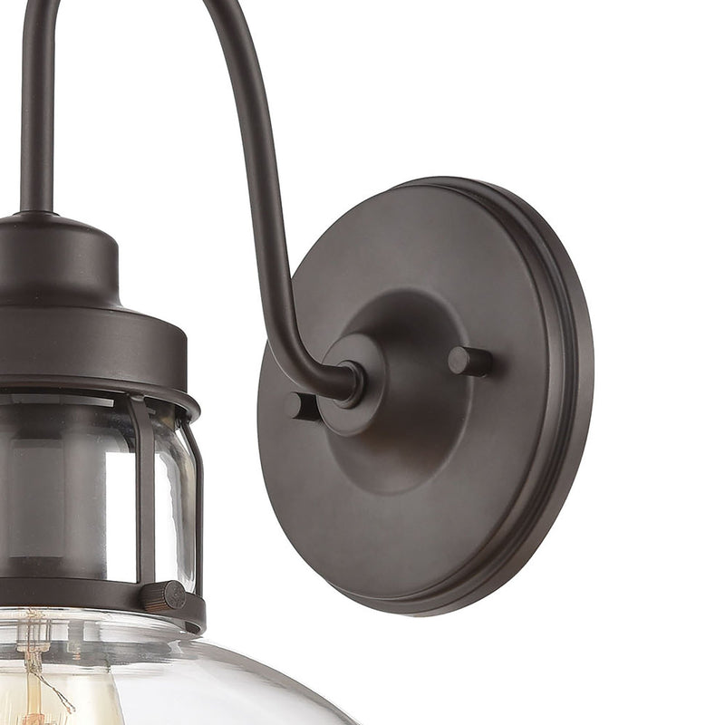media image for Manhattan Boutique 1-Light Sconce in Oil Rubbed Bronze with Clear Glass by BD Fine Lighting 254