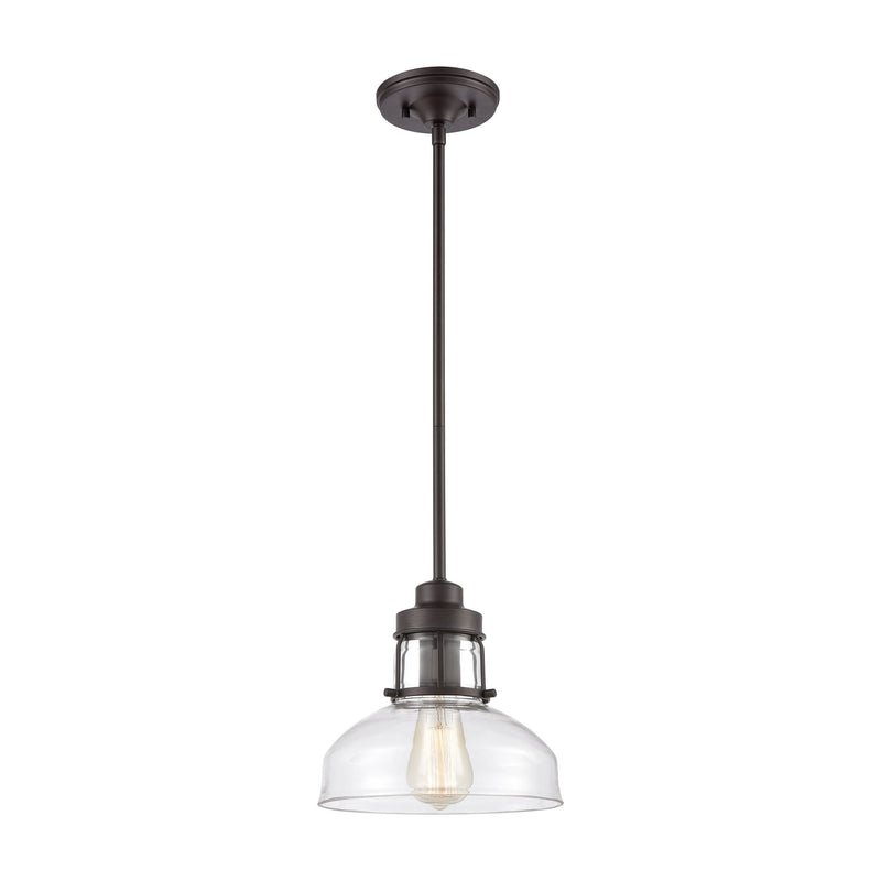 media image for Manhattan Boutique 1-Light Mini Pendant in Oil Rubbed Bronze with Clear Glass by BD Fine Lighting 266