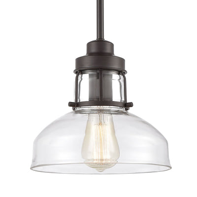product image for Manhattan Boutique 1-Light Mini Pendant in Oil Rubbed Bronze with Clear Glass by BD Fine Lighting 82