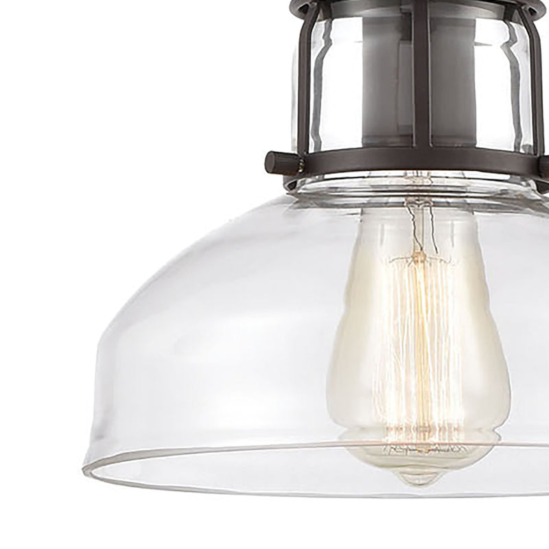 media image for Manhattan Boutique 1-Light Mini Pendant in Oil Rubbed Bronze with Clear Glass by BD Fine Lighting 266