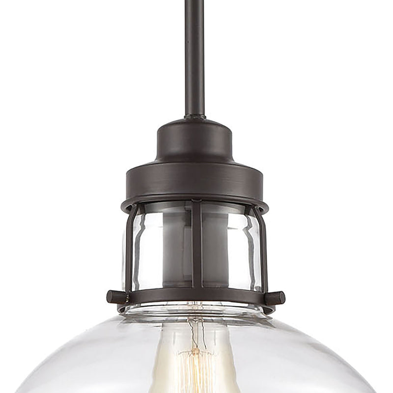media image for Manhattan Boutique 1-Light Mini Pendant in Oil Rubbed Bronze with Clear Glass by BD Fine Lighting 288