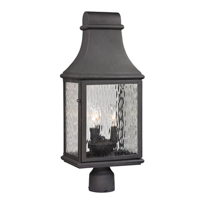 product image of forged jefferson 3 light outdoor post light by elk 47075 3 1 560