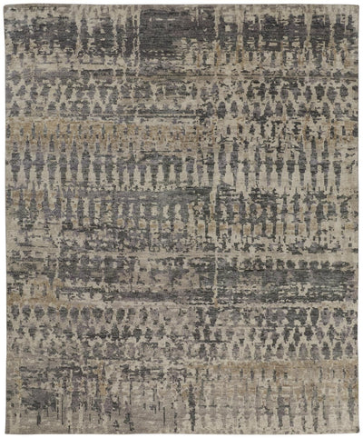 product image for Scottsdale Hand Knotted Gray and Beige Rug by BD Fine Flatshot Image 1 58