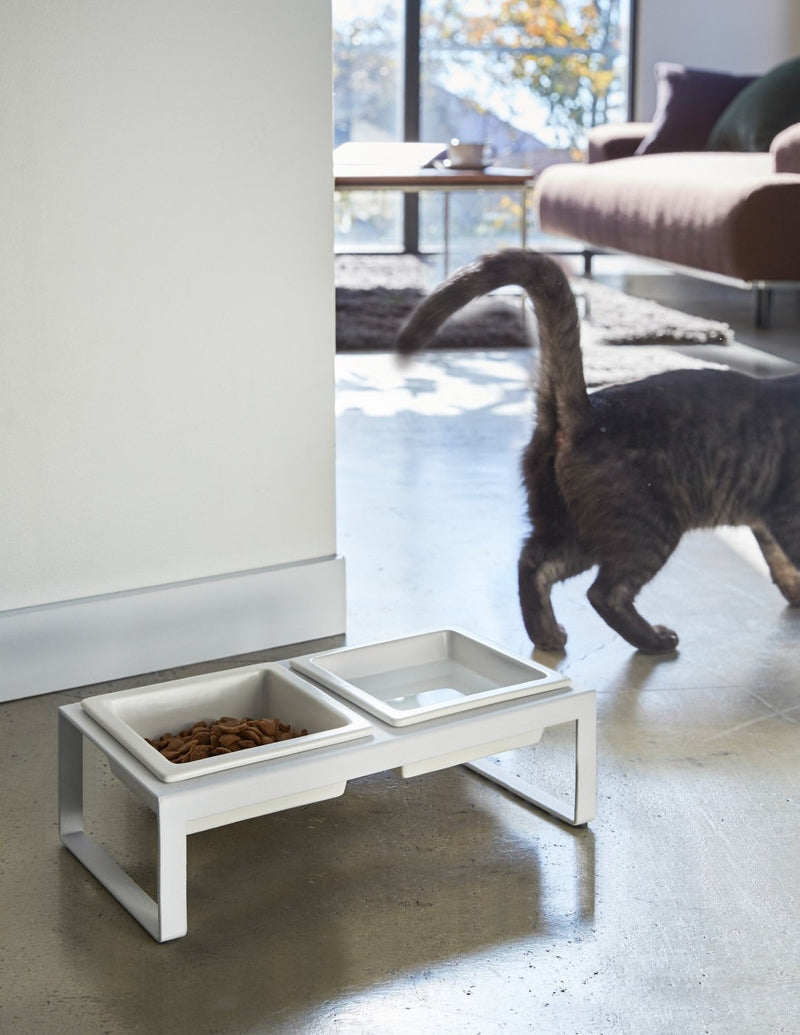 media image for tower pet food bowl with stand tall by yamazaki yama 4744 5 28