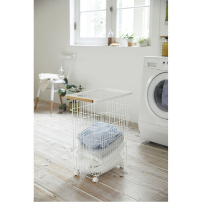 product image for Tosca Slim Rolling Laundry Basket by Yamazaki 48