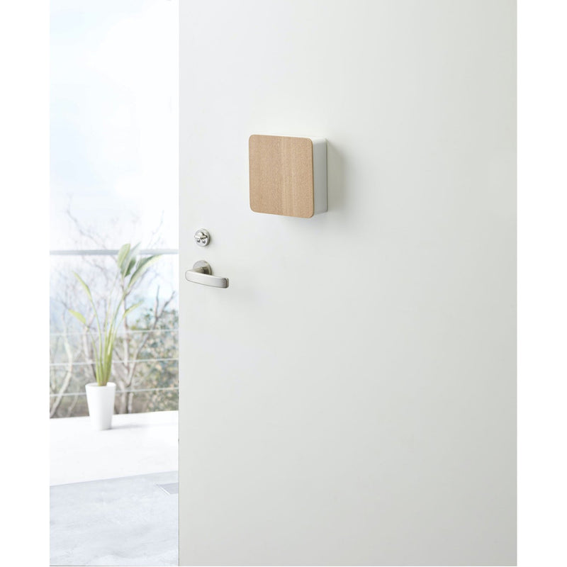 media image for Rin Square Magnet Key Cabinet - Wood Accent by Yamazaki 264