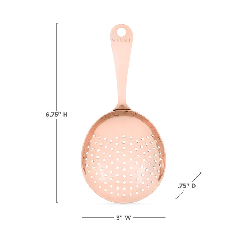 media image for summit julep strainer copper 3 235