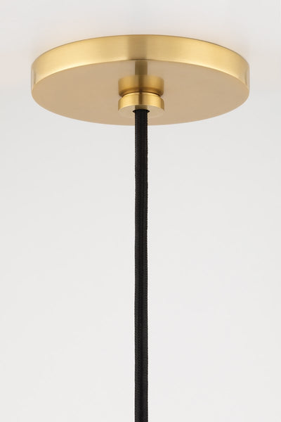product image for cassidy 1 light large pendant by mitzi h421701l agb wh 5 30