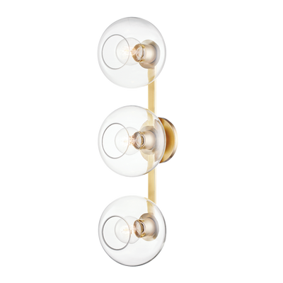 product image for margot 3 light wall sconce by mitzi h270103 agb 2 79