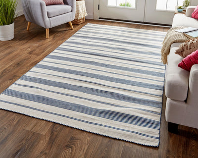product image for Granberg Hand Woven Blue and Ivory Rug by BD Fine Roomscene Image 1 59