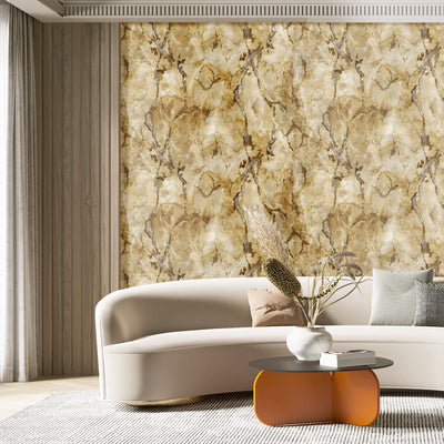 product image for Marmo Gold/Grey Wallpaper from Stratum Collection by Galerie Wallcoverings 64