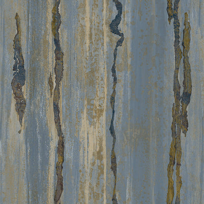 product image of Verticale Blue/Gold Wallpaper from Stratum Collection by Galerie Wallcoverings 582