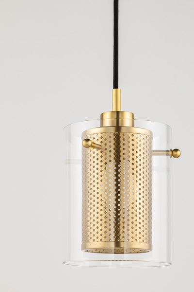 product image for elanor 1 light pendant by mitzi h323701 agb 6 71