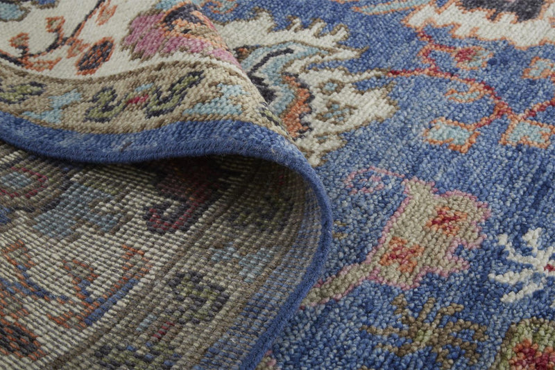 media image for Bennet Blue and Red Rug by BD Fine Roll Image 1 214