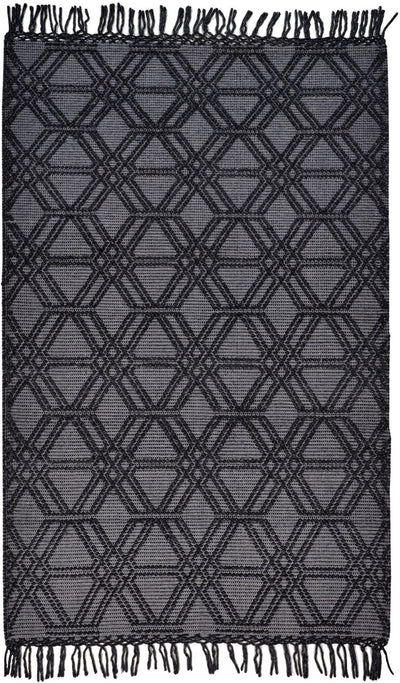 product image of Lavinda Hand Woven Gray and Black Rug by BD Fine Flatshot Image 1 556