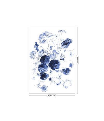 product image for Royal Blue Flowers Wall Mural by KEK Amsterdam 75
