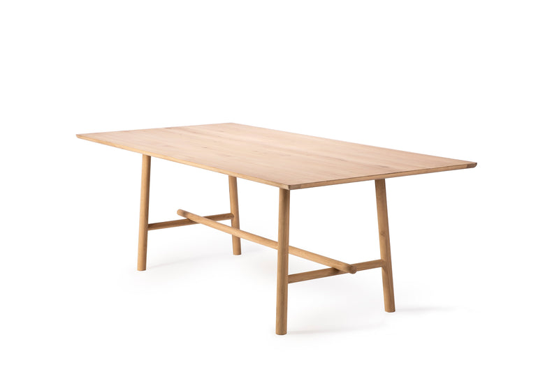 media image for Oak Profile Varnished Dining Table in Various Sizes 258