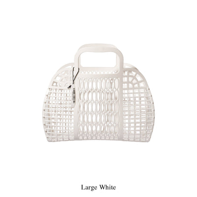 product image for plastic market bag large white design by puebco 2 73