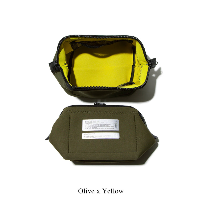media image for wired pouch small olive yellow design by puebco 1 279