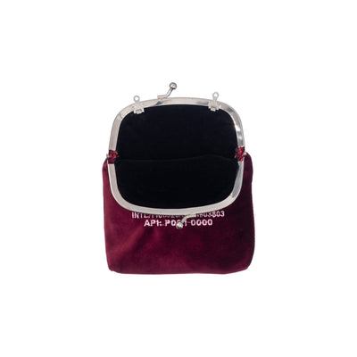 product image for velvet frame pouch burgundy design by puebco 4 47