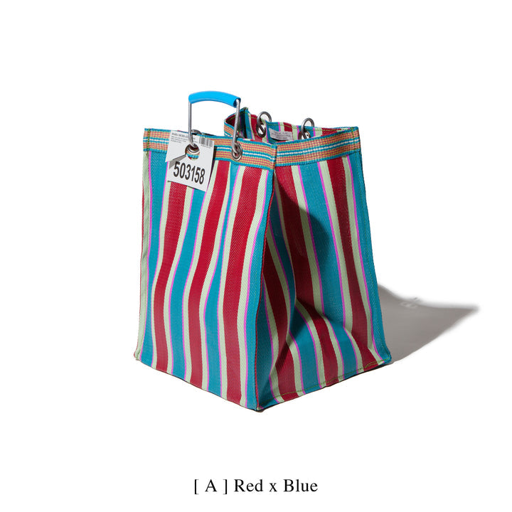 media image for recycled plastic stripe bag rectangle d30 by puebco 503219 2 213