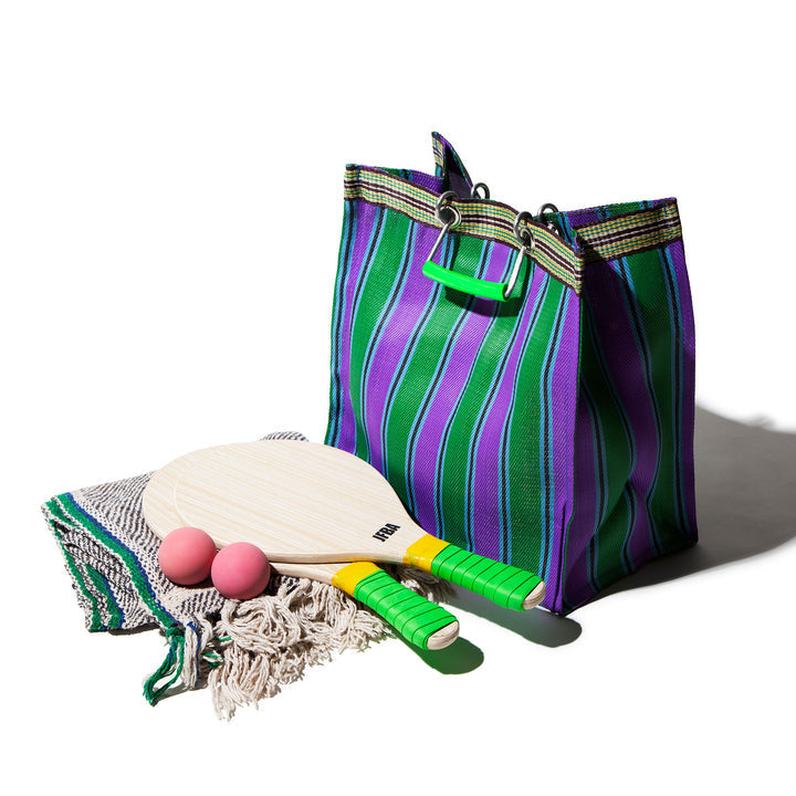 media image for recycled plastic stripe bag square by puebco 503271 8 253