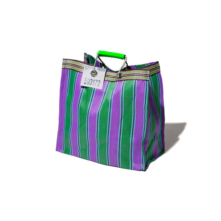 media image for recycled plastic stripe bag square by puebco 503271 6 233