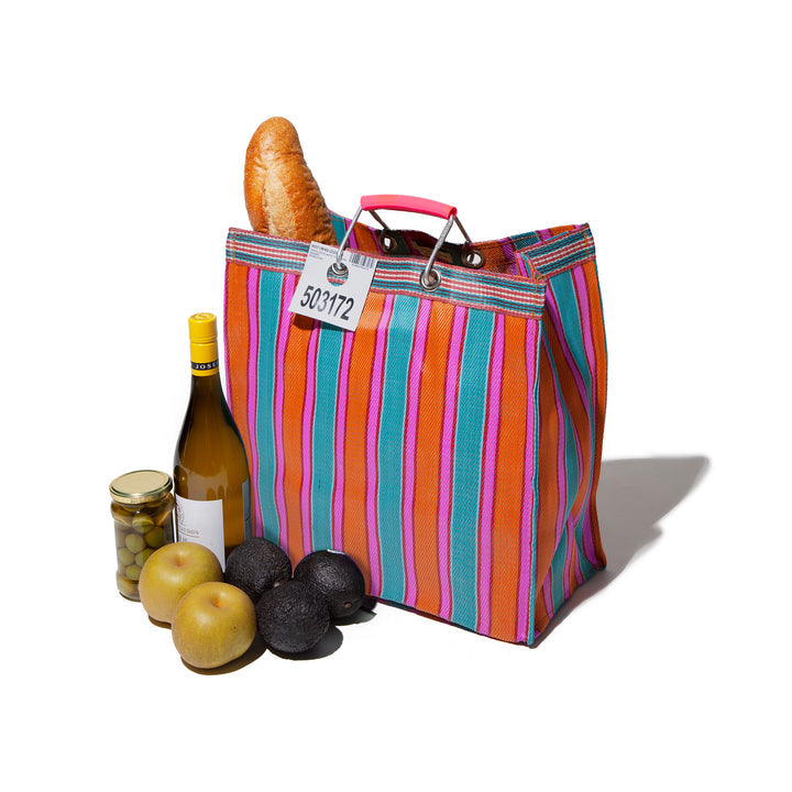media image for recycled plastic stripe bag square by puebco 503271 1 210