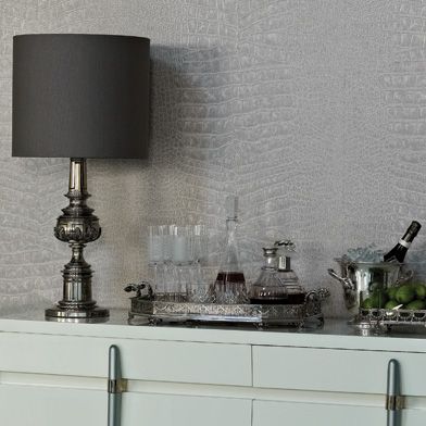 product image for Crocodilo Wallpaper in red from the Metropolis Collection by Osborne & Little 17