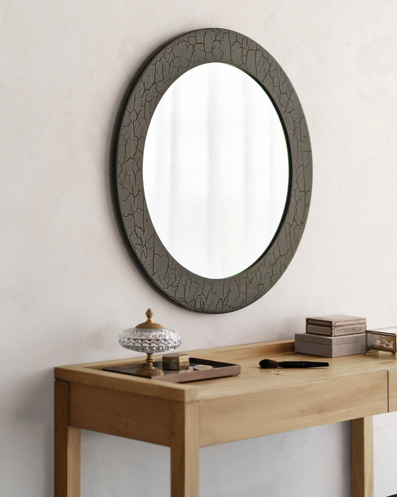 media image for Sphere Round Wall Mirror By Ethnicraft Teg 25955 5 219
